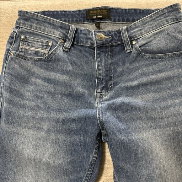 Brothers and Sons Men's Slim Straight Stretch Denim Jeans -Size 32x32 - Picture 4 of 5